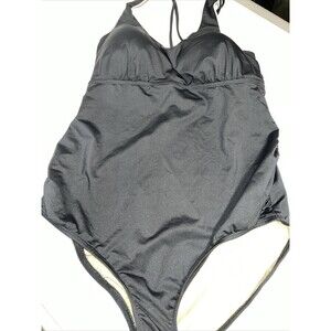 A Pea in the Pod Maternity 1 Piece Bathing Suit Swimwear Black Size M